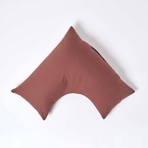 Homescapes Brown Egyptian Cotton V Shaped Pillowcase 200 TC