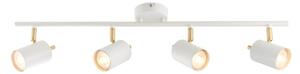 Endon 59933 Gull Matt White and Satin Brushed Brass Bar Spotlight