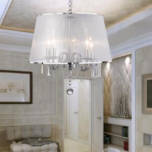 Searchlight 1485-5CC Venetian Ceiling Pendant Light with White Shade