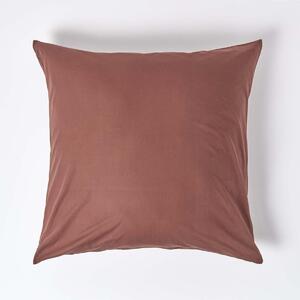 Chocolate European Egyptian Cotton Pillowcase 200 TC, 80 x 80 cm