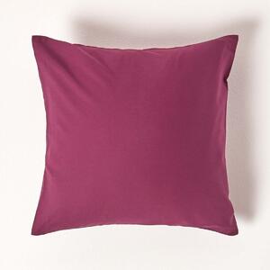 Plum European Egyptian Cotton Pillowcase 200 TC, 40 x 40 cm