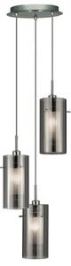 Searchlight 2300-3SM Duo 2 Multi-drop 3 Light Ceiling Pendant with Cylinder Shades