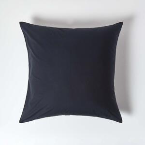 Black European Egyptian Cotton Pillowcase 200 TC, 80 x 80 cm