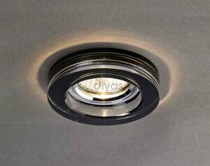 Diyas IL30821BL Black Crystal Recessed Round Downlight Fascia