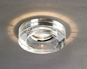 Diyas IL30831CH Clear Recessed Round Downlight Fascia with Bubbles