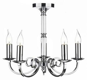 Dar MUR0550 Murray 5 Light Chrome Ceiling Pendant