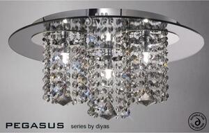 Diyas IL31466 Pegasus Crystal Flush Ceiling Light
