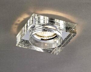 Diyas IL30832CH Clear Recessed Square Downlight Fascia with Bubbles