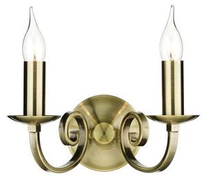 Dar MUR0975 Murray 2 Light Antique Brass Wall Light