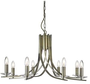 Searchlight 4168-8AB Ascona 8 Light Multi Arm Ceiling Light Antique Brass