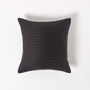 Black European Egyptian Cotton Pillowcase 330 TC, 40 x 40 cm