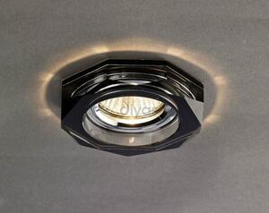 Diyas IL30823BL Black Crystal Recessed Hexagonal Downlight Fascia