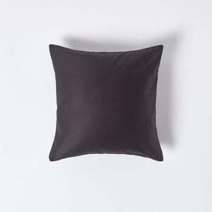 Dark Charcoal Grey European Egyptian Cotton Pillowcase 1000 TC, 40 x 40 cm