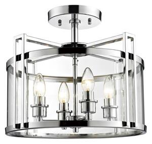 Diyas IL31081 Eaton 4 Light Ceiling Lantern in Polished Chrome