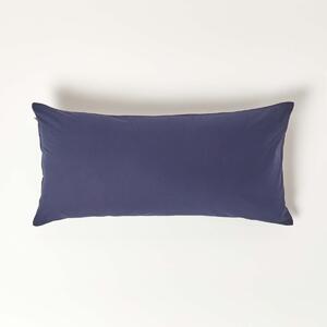 Navy Blue European Egyptian Cotton Pillowcase 200 TC, 40 x 80 cm