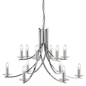 Searchlight 41612-12CC Ascona 12 Light Multi Arm Ceiling Light Polished Chrome