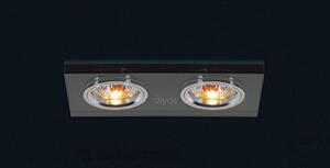 Diyas IL30807BL Black Crystal Recessed Rectangle Downlights Fascia