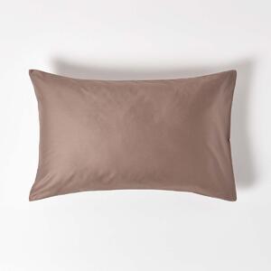 Homescapes Brown Organic Cotton Housewife Pillowcase 400 TC