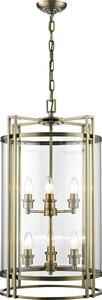 Diyas IL31094 Eaton 6 Light Ceiling Pendant Light in Antique Brass