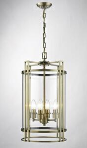 Diyas IL31093 Eaton 4 Light Ceiling Pendant Light in Antique Brass