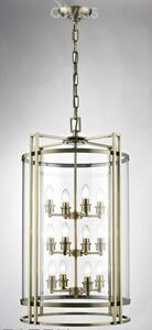 Diyas IL31095 Eaton 12 Light Ceiling Pendant Light in Antique Brass