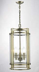 Diyas IL31092 Eaton 3 Light Ceiling Pendant Light in Antique Brass