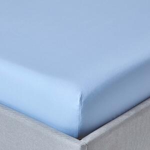 Homescapes Blue Egyptian Cotton Fitted Sheet 200 TC, Single