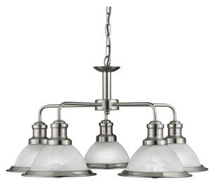 Searchlight 1595-5SS Bistro 5 Light Ceiling Pendant Light Silver