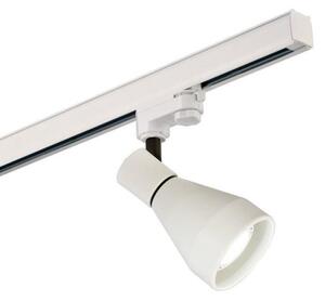 Mantra M5850 Kos GU10 1 Light Track Ceiling Spotlight In Matt White And Black