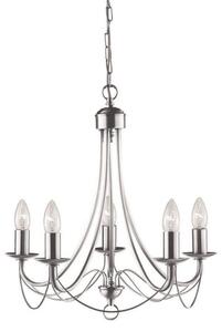 Searchlight 6345-5SS Maypole 5 Light Multi Arm Ceiling Light Silver