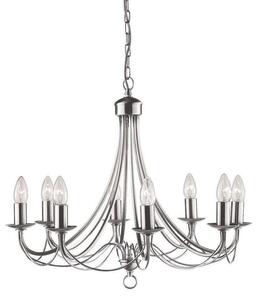 Searchlight 6348-8SS Maypole 8 Light Multi Arm Ceiling Light Silver