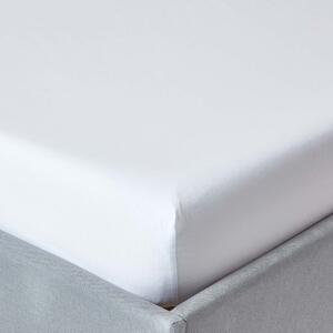 Homescapes White Egyptian Cotton Fitted Sheet 200 TC, Single