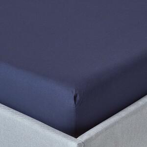 Homescapes Navy Blue Egyptian Cotton Fitted Sheet 200 TC, Single