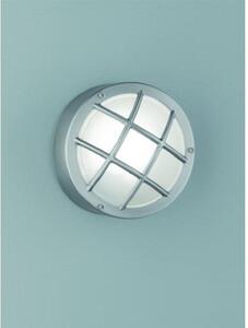 OUT6620 Flush Light With Satin Glass In Stainless Steel And Cage Style Front