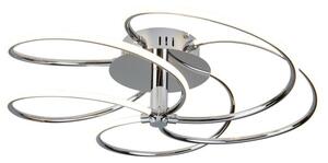 Searchlight 7055-5CC Bardot Five Light Semi Flush Swirled Ceiling Light In Chrome