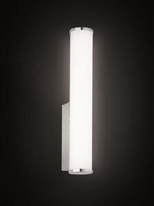 W062 Small Chrome Finish Vertical LED Wall Light With Polycarbonate Diffuser- Width: 55mm