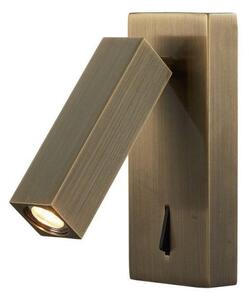 Mantra M6072 Tarifa 1 Light Switched Wall Light In Antique Brass