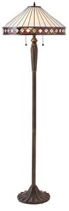 Interiors 1900 70936 Fargo Tiffany 2 Light Floor Light With Shade