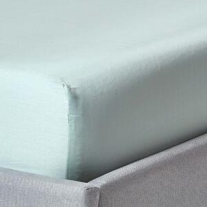 Duck Egg Blue Organic Cotton Fitted Sheet 400 Thread count, Single