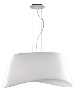 Mantra M1504 Cool 2 Light Oval Ceiling Pendant In Matt White - Width: 790mm