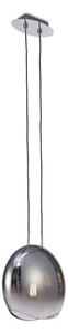 Mantra M6186 Lens 1 Light Medium Pendant In Polished Chrome - Dia: 250mm