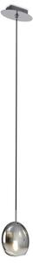 Mantra M6187 Lens 1 Light Small Pendant In Polished Chrome - Dia: 140mm