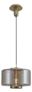 Mantra M6192 Jarras 1 Light Large Ceiling Pendant Light In Matt Gold And Cognac - Dia: 400mm