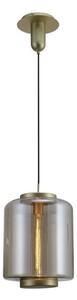 Mantra M6195 Jarras 1 Light Medium Ceiling Pendant Light In Matt Gold And Cognac - Dia: 300mm