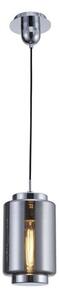 Mantra M6200 Jarras 1 Light Short Small Ceiling Pendant Light In Chrome And Ash Grey - H: 350mm