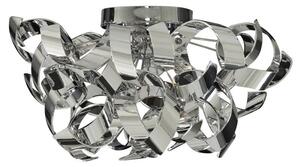 Searchlight 4973-3CC Curls Semi Flush Three Light Ceiling Light In Polished Chrome With Glass