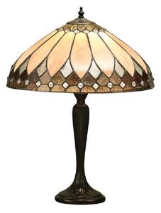 Interiors 1900 63982 Brooklyn Tiffany 1 Light Medium Table Lamp In Cream