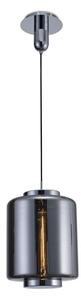Mantra M6194 Jarras 1 Light Medium Ceiling Pendant Light In Chrome And Ash Grey - Dia: 300mm