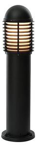 Saxby CH201E27BK Louvre Outdoor Post Light in Matt Black IP44
