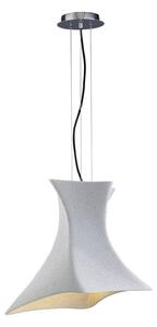 Mantra M5071 Twist 1 Light Ceiling Pendant In Cement And Chrome Effect